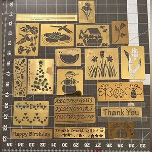 Brass embossing plates